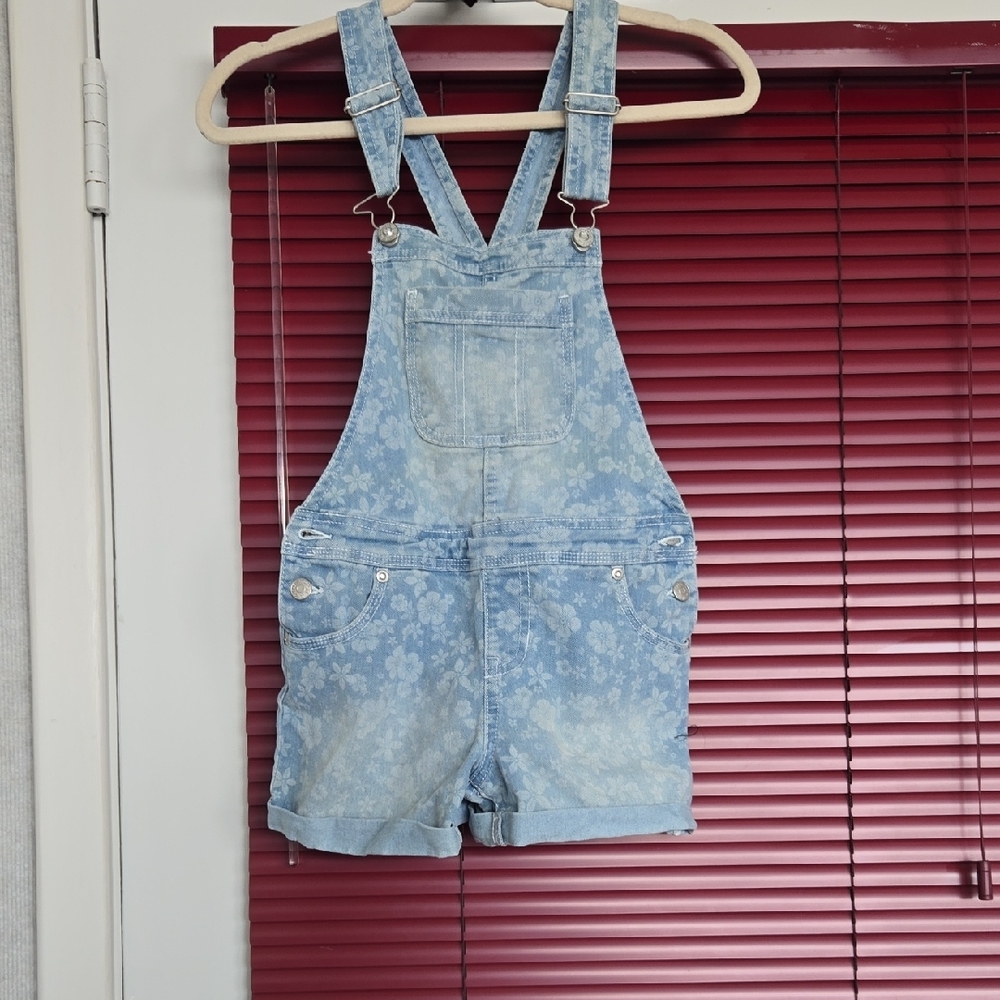 Floral Denim Overalls